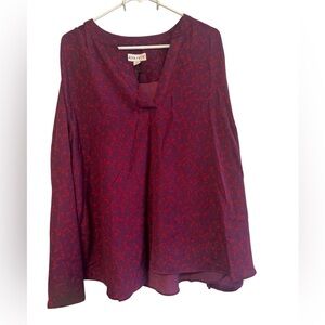 Ava & Viv Purple and Red‎ Blouse